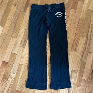 Blue and Black Relaxed Fit Sweatpants with Elastic Waistband